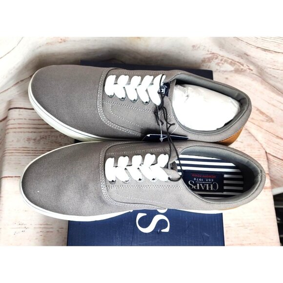 M Chaps Grey Canvas Lace-Up Low Cut Dress/Casual Shoes – Size 10 Versatile Men's - Picture 11 of 11